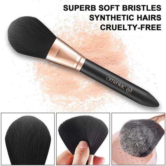 Makeup Brushes Set Professional (12Pcs),Premium Synthetic Powder,Eyeshadow Brush - Picture 3 of 7